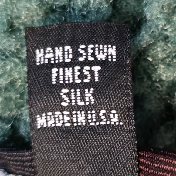 Robert Talbott Vintage Musia Atlanta Silk Necktie Stripe Red Blue Gold Hand Sewn - Picture 3 of 5